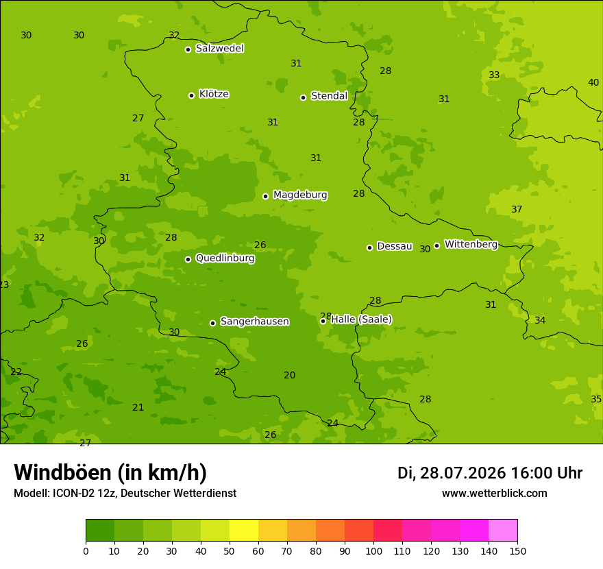 Maximale Windböen