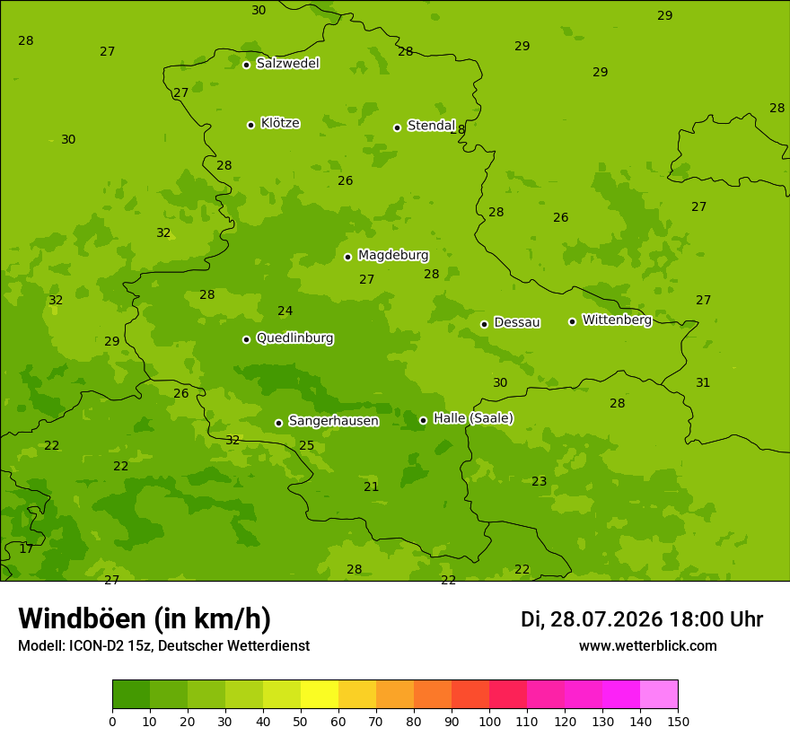 Maximale Windböen