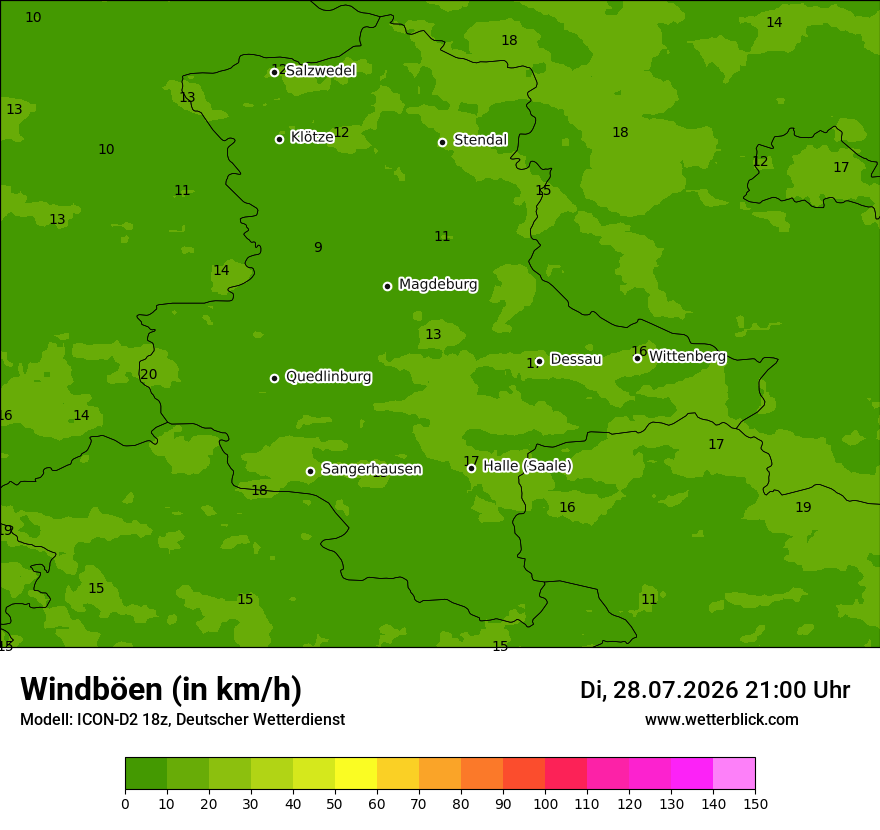 Maximale Windböen
