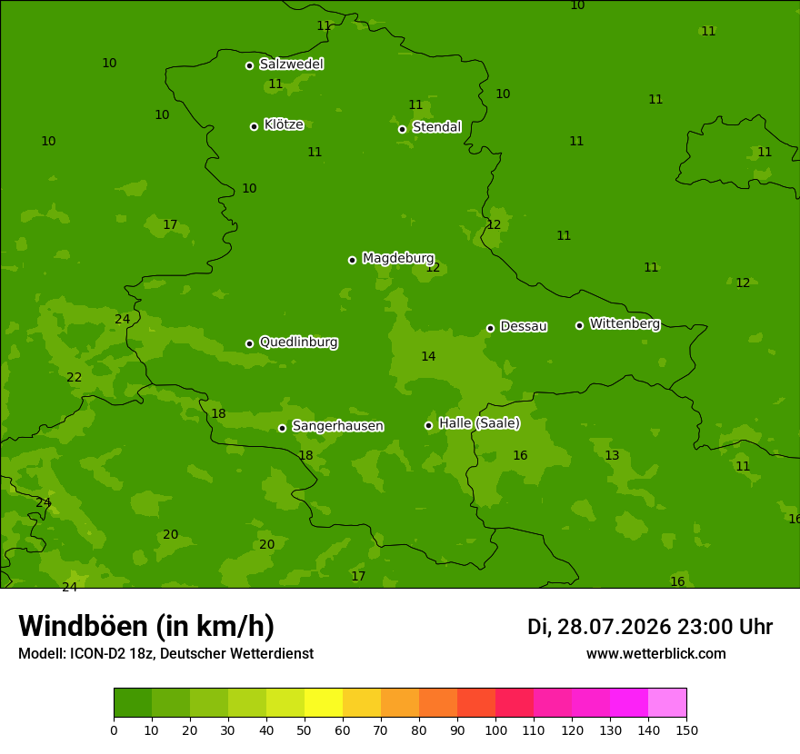 Maximale Windböen