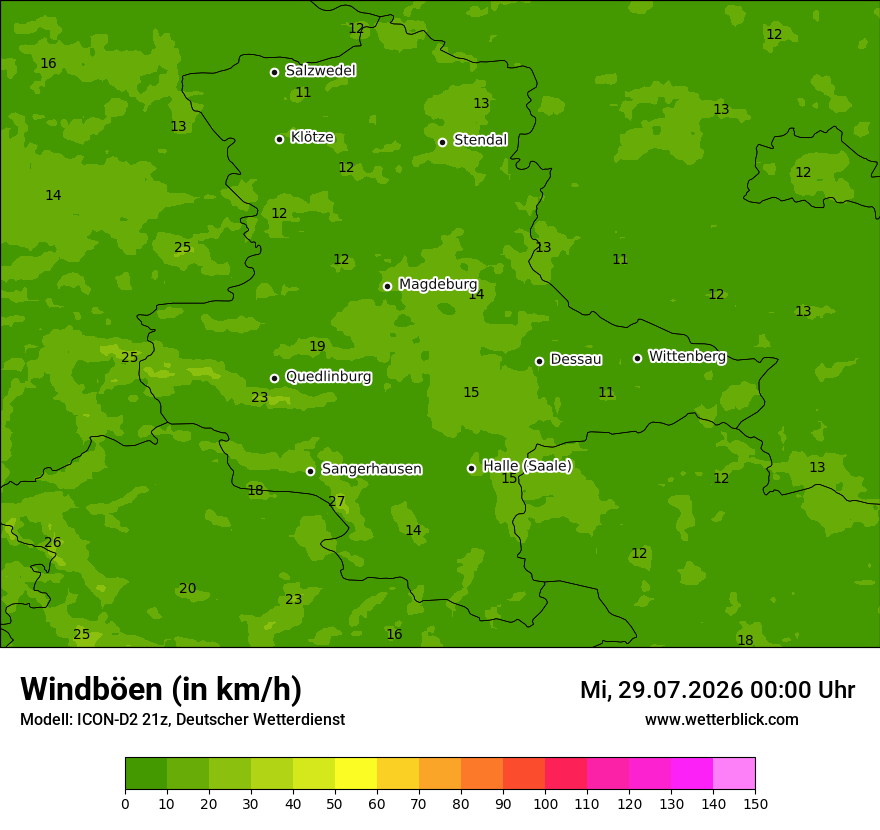 Maximale Windböen