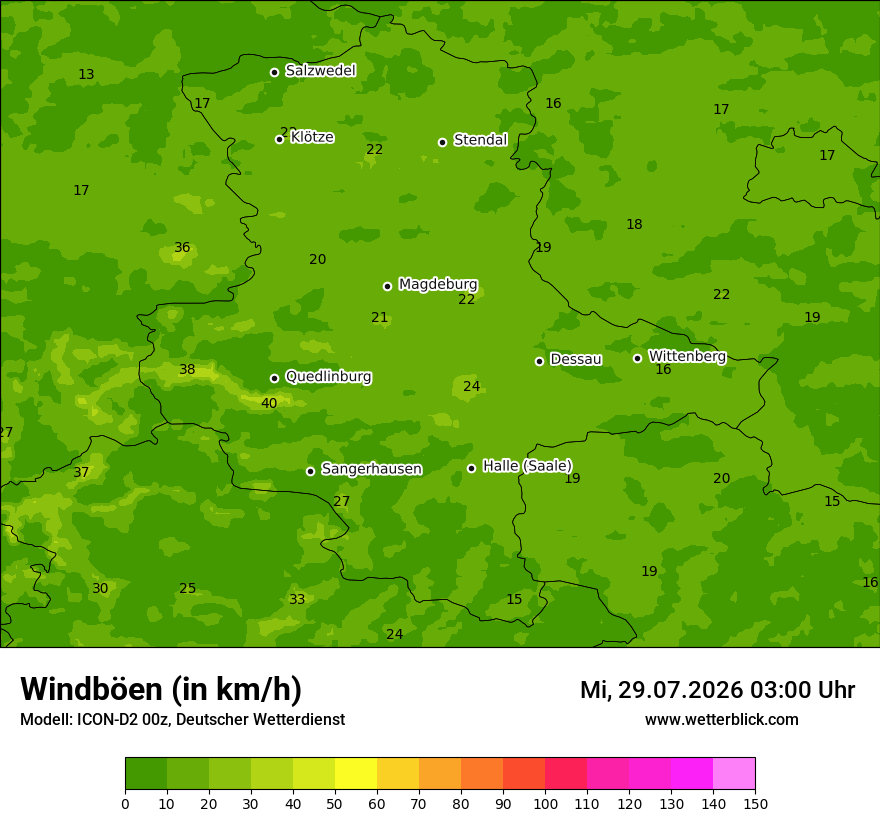 Maximale Windböen