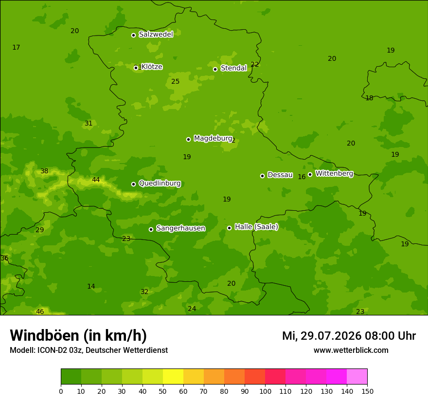 Maximale Windböen