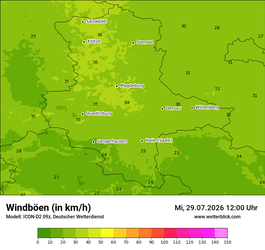 Maximale Windböen