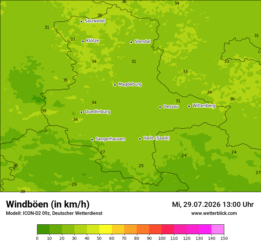 Maximale Windböen