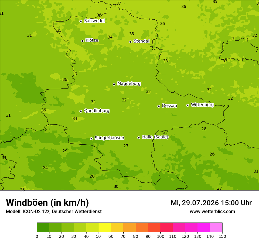 Maximale Windböen