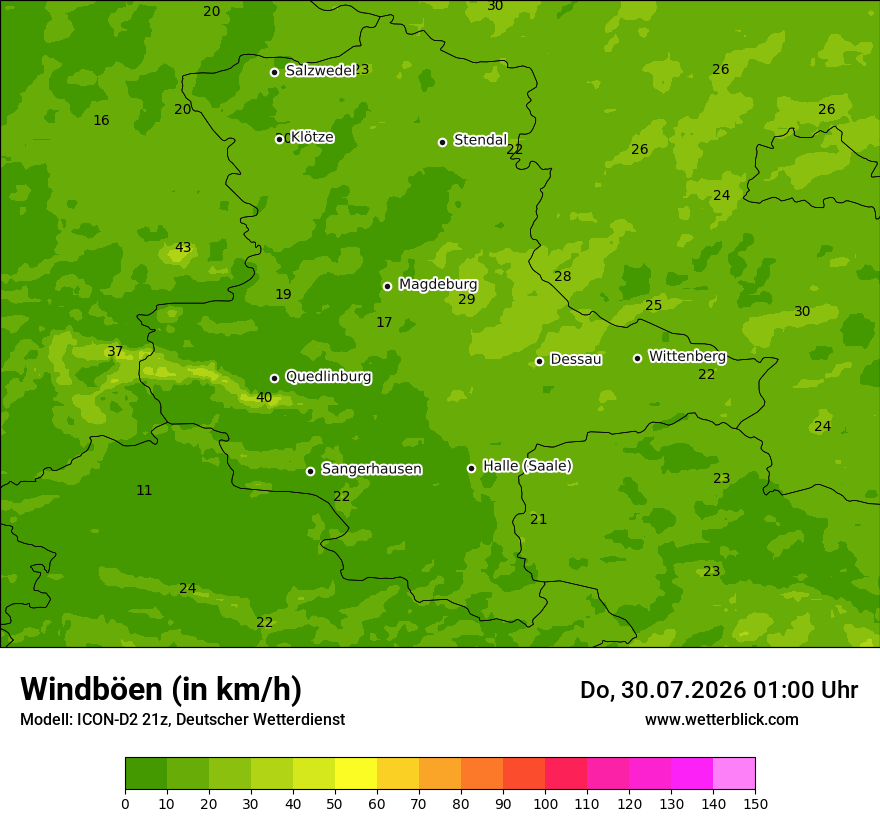 Maximale Windböen