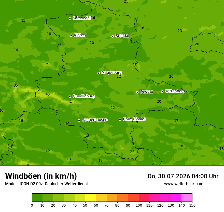 Maximale Windböen