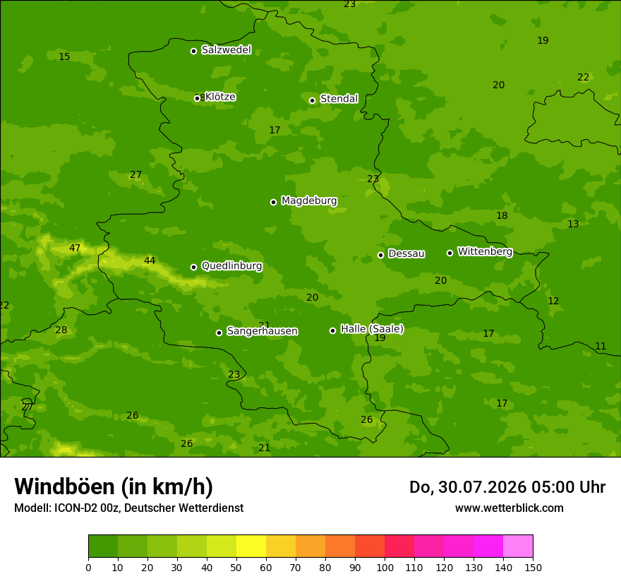 Maximale Windböen