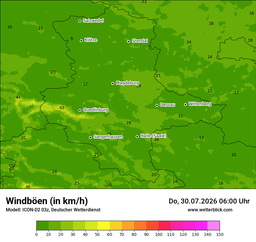 Maximale Windböen