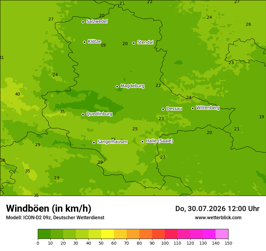 Maximale Windböen