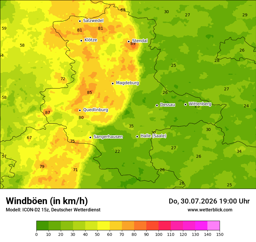 Maximale Windböen