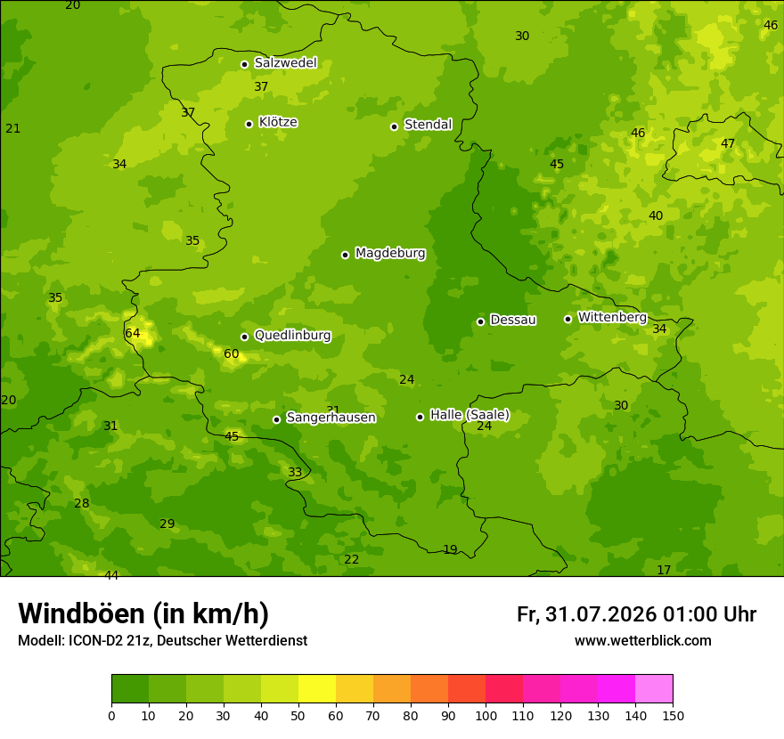 Maximale Windböen