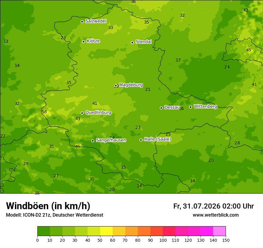 Maximale Windböen