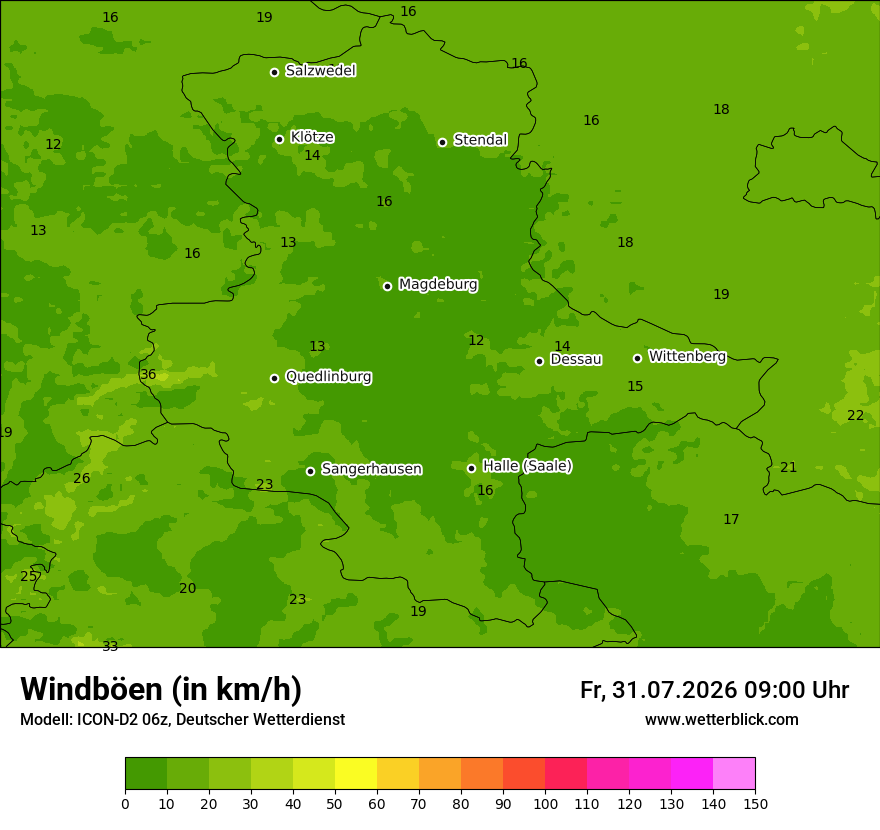 Maximale Windböen