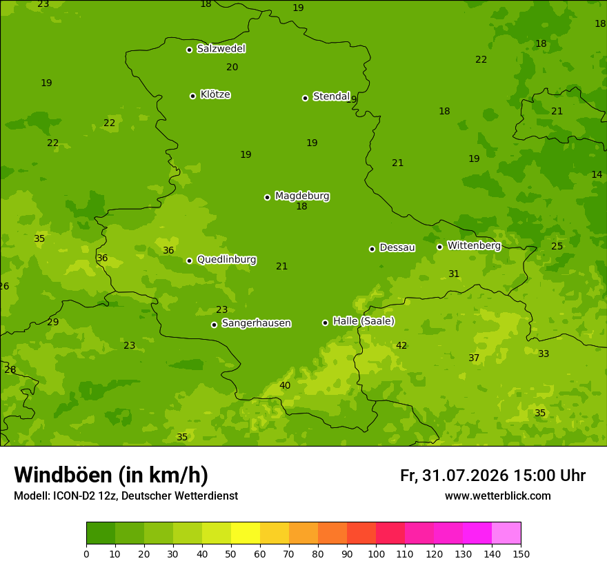 Maximale Windböen