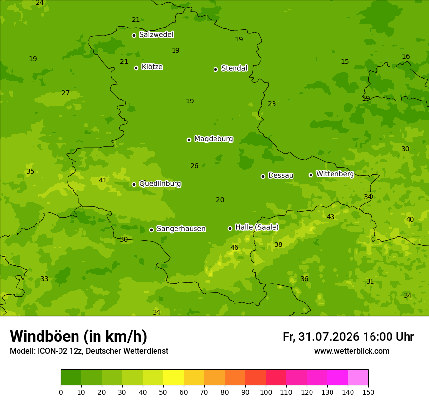 Maximale Windböen