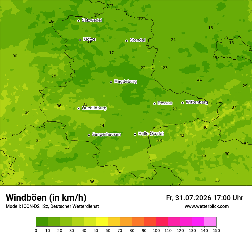 Maximale Windböen