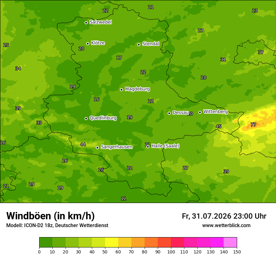 Maximale Windböen