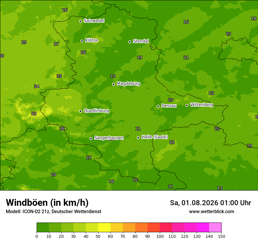 Maximale Windböen