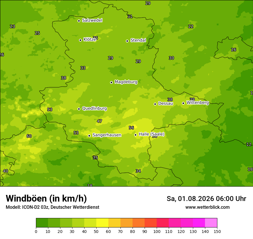 Maximale Windböen