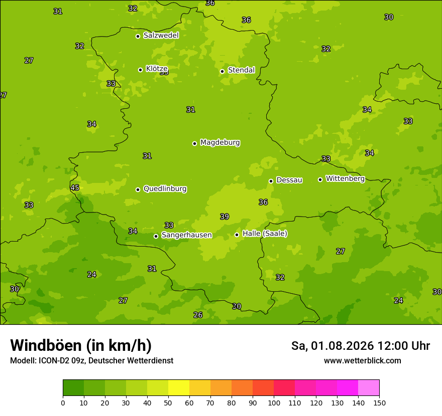 Maximale Windböen