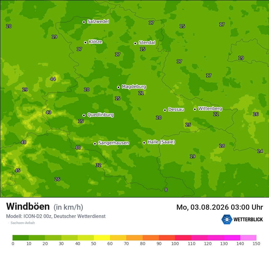 Maximale Windböen