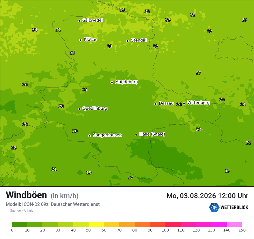 Maximale Windböen