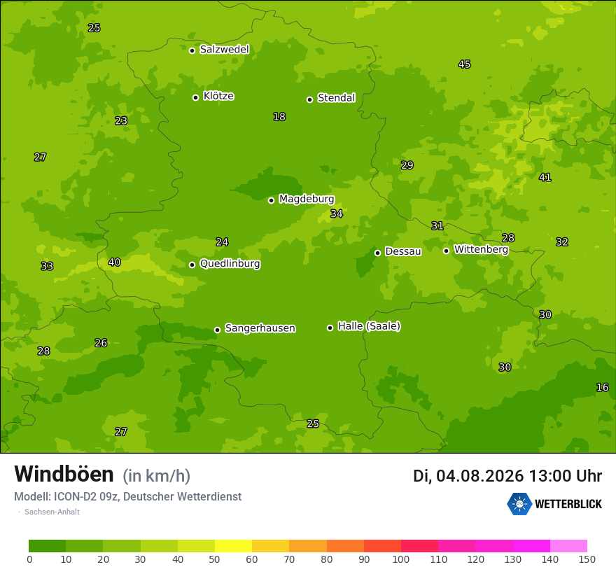 Maximale Windböen