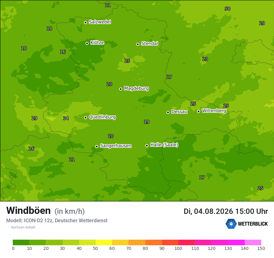 Maximale Windböen