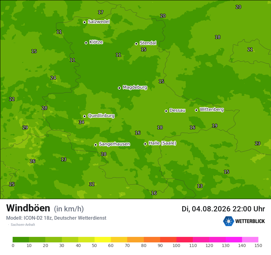 Maximale Windböen