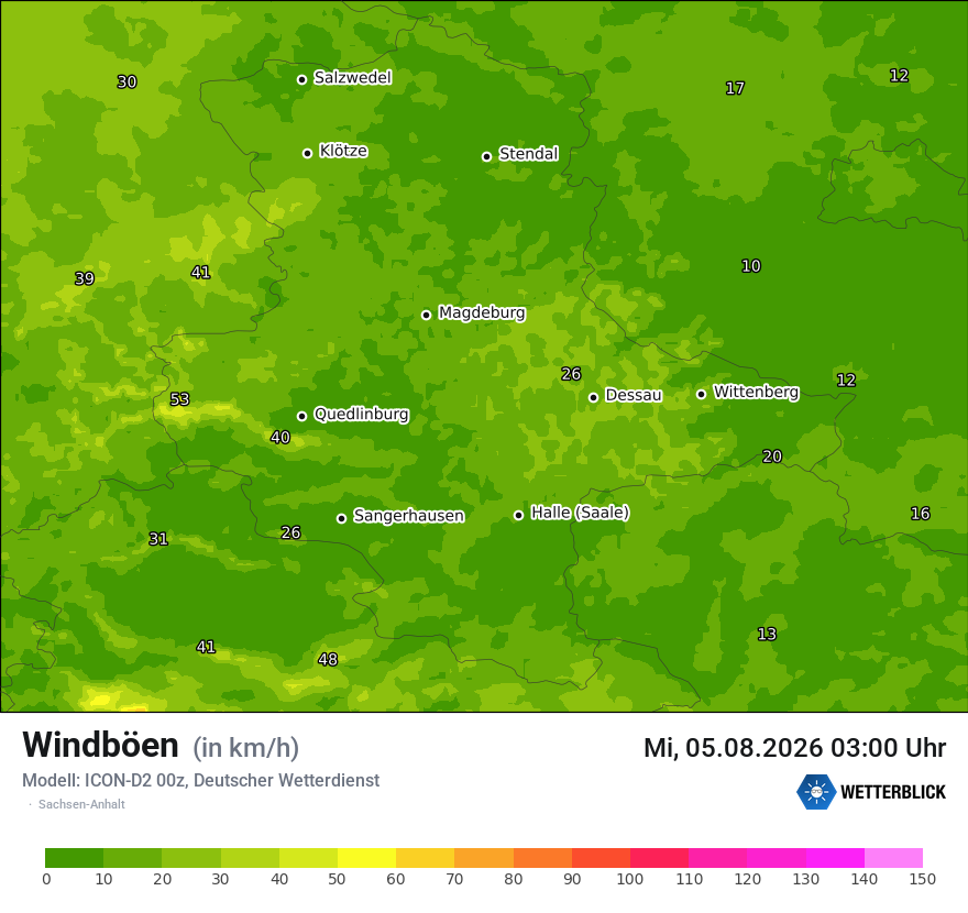 Maximale Windböen