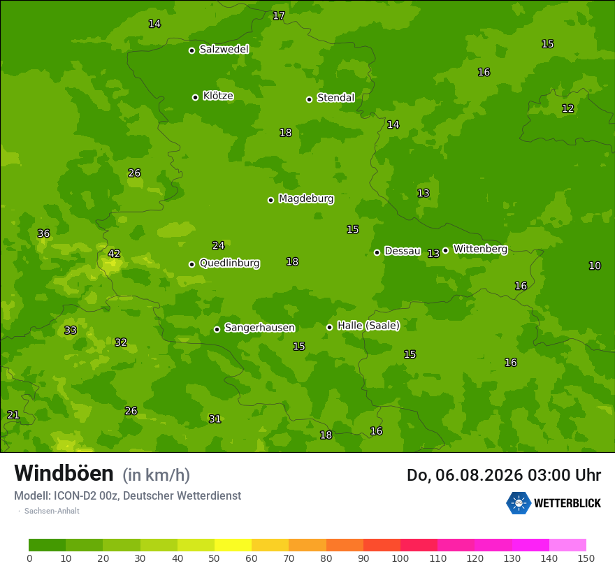 Maximale Windböen