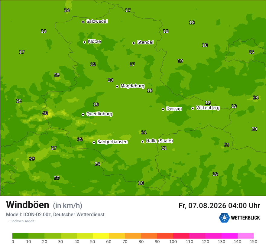 Maximale Windböen