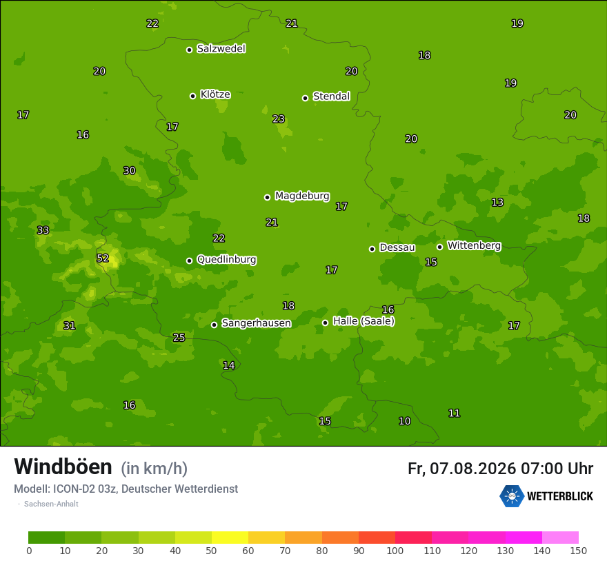 Maximale Windböen