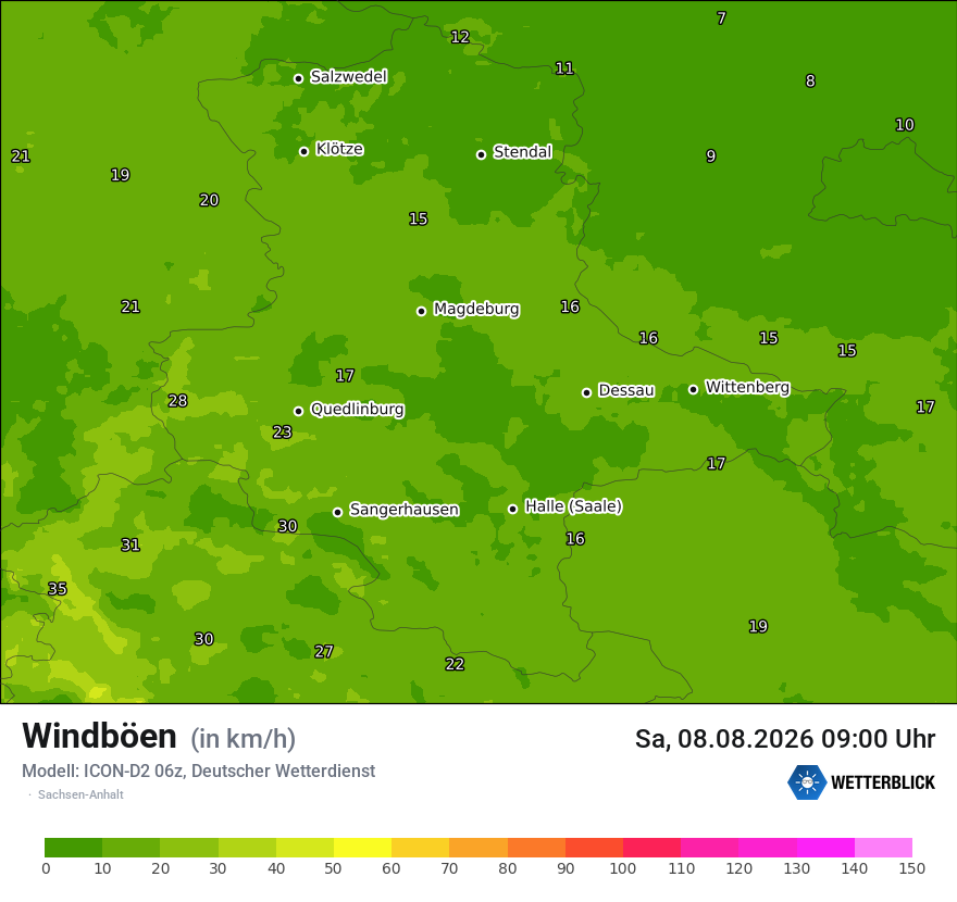 Maximale Windböen