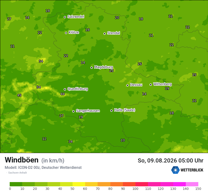 Maximale Windböen