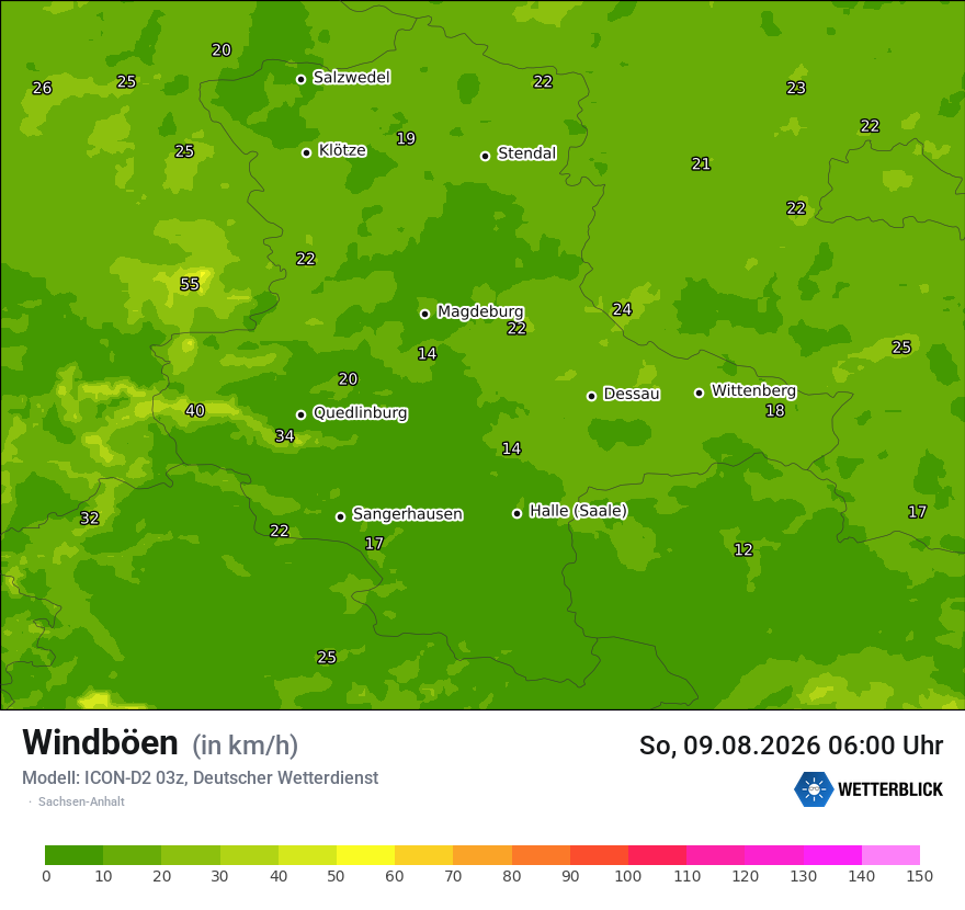 Maximale Windböen