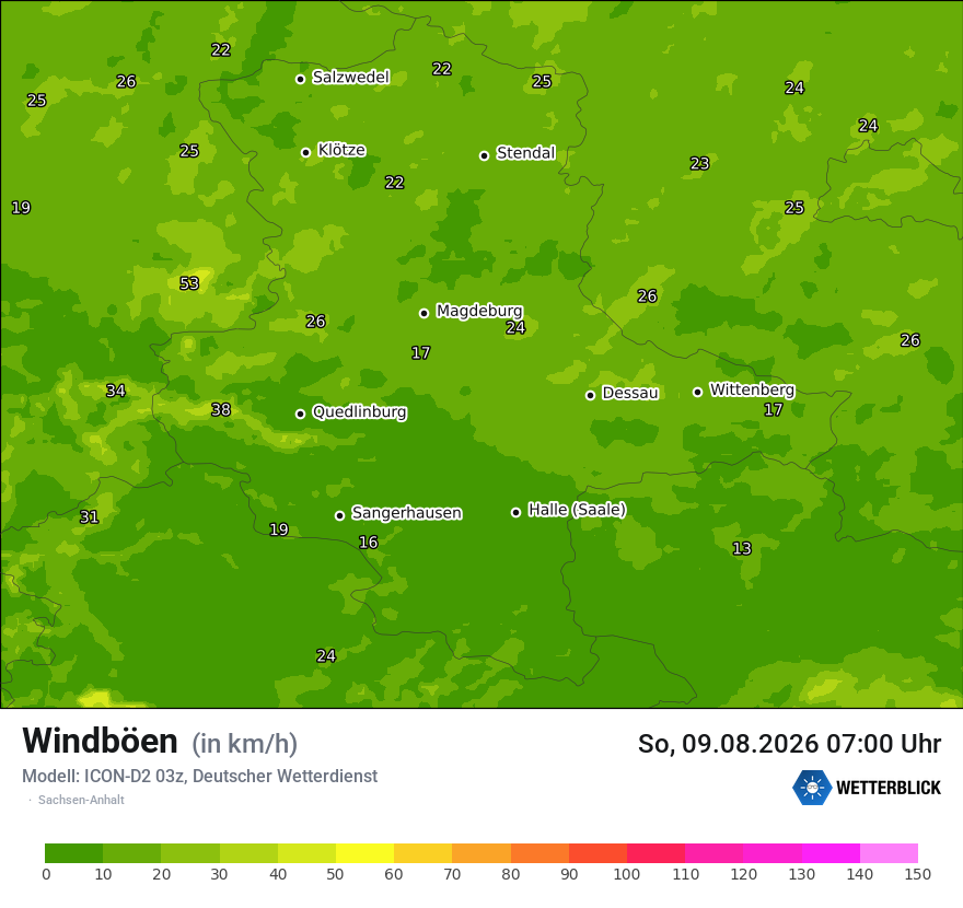 Maximale Windböen