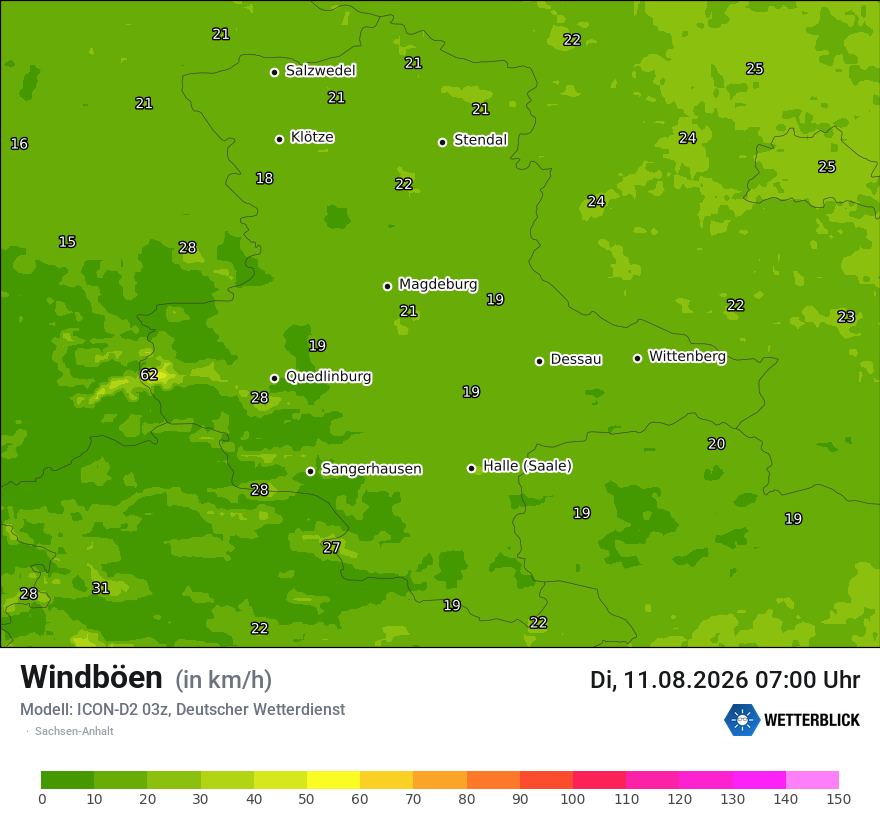 Maximale Windböen