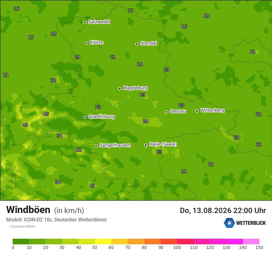 Maximale Windböen