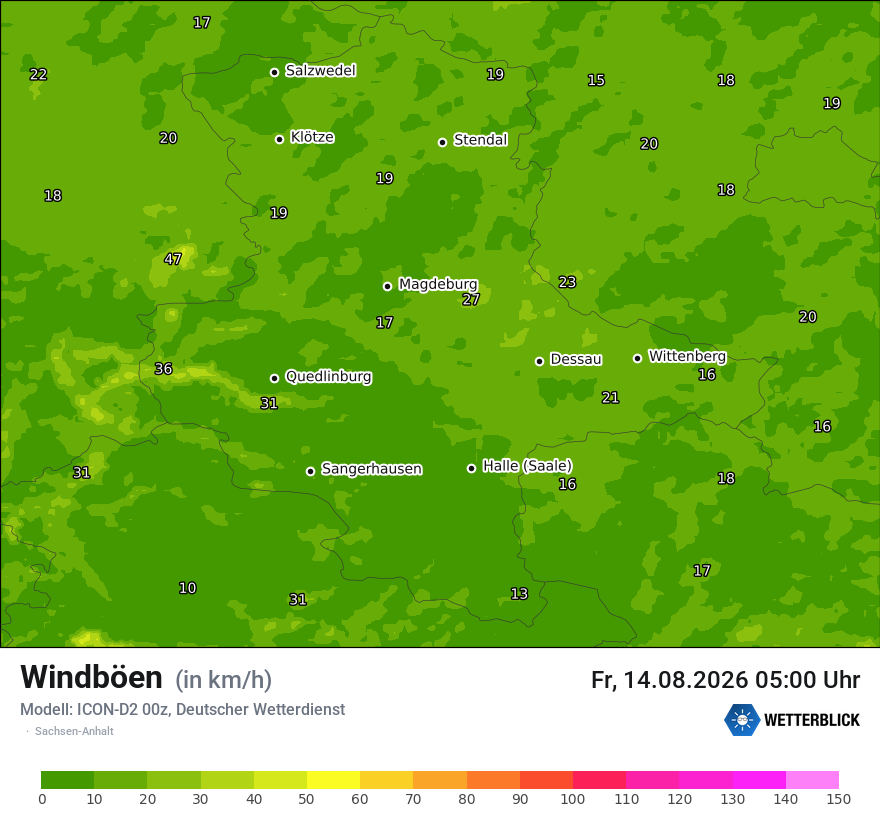 Maximale Windböen