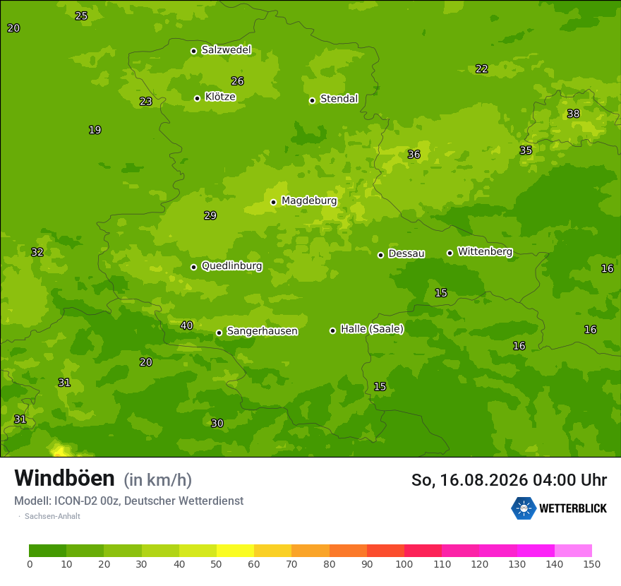 Maximale Windböen