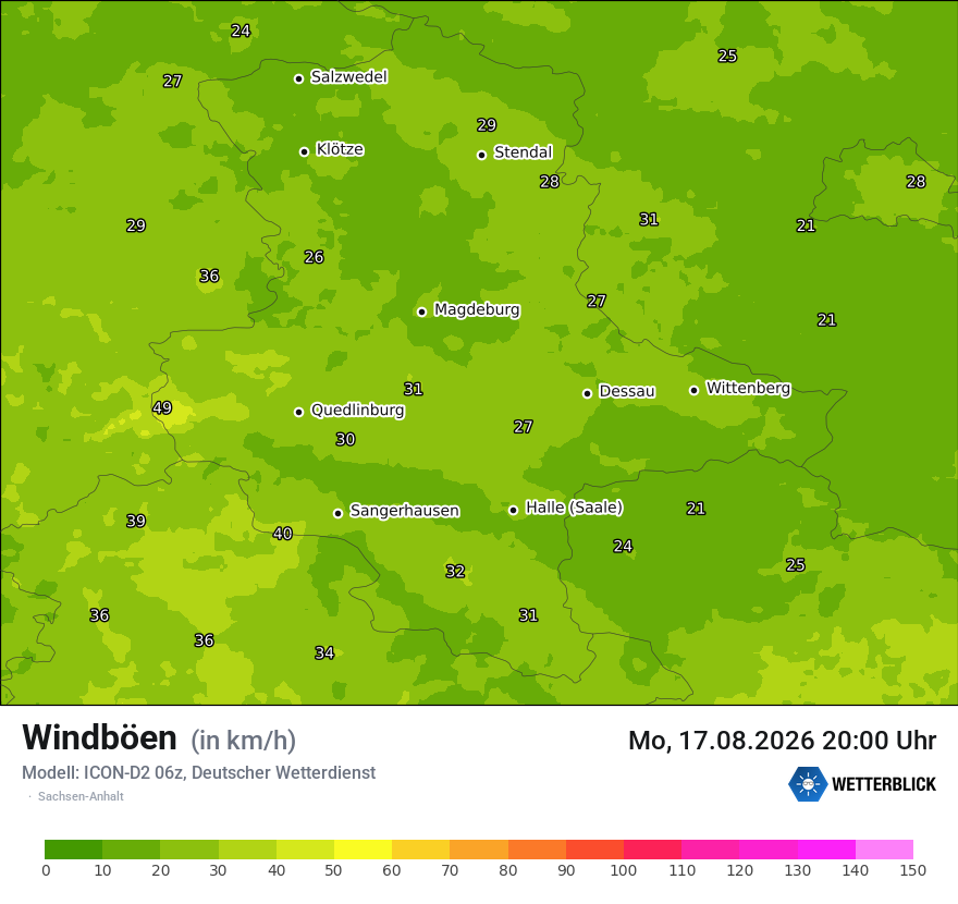Maximale Windböen
