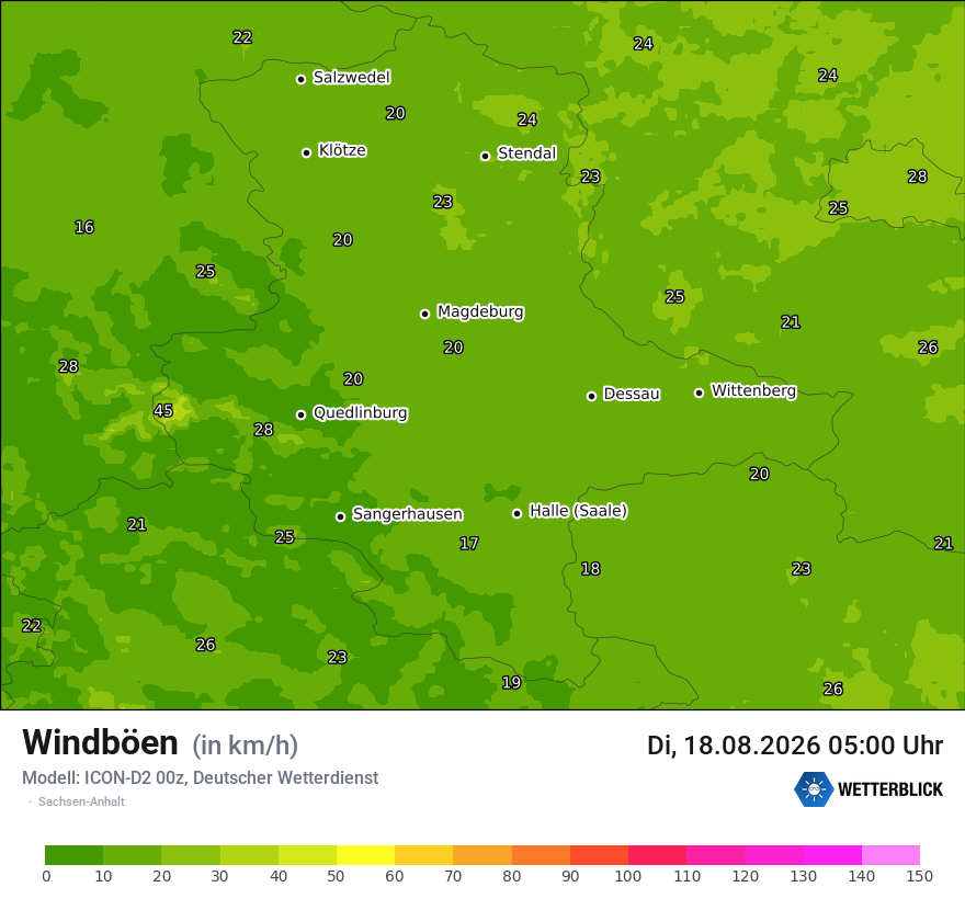 Maximale Windböen