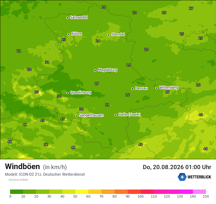 Maximale Windböen