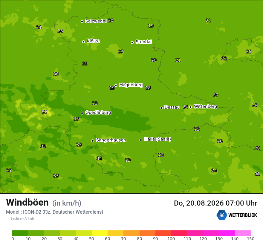 Maximale Windböen