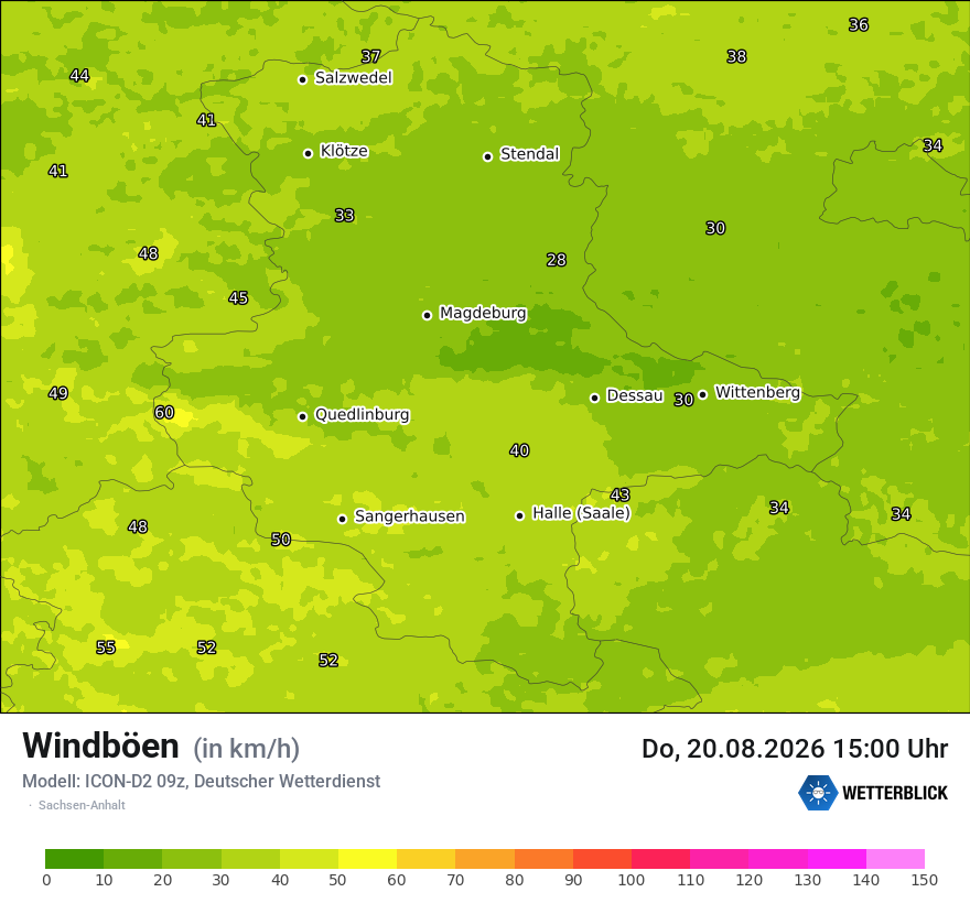Maximale Windböen