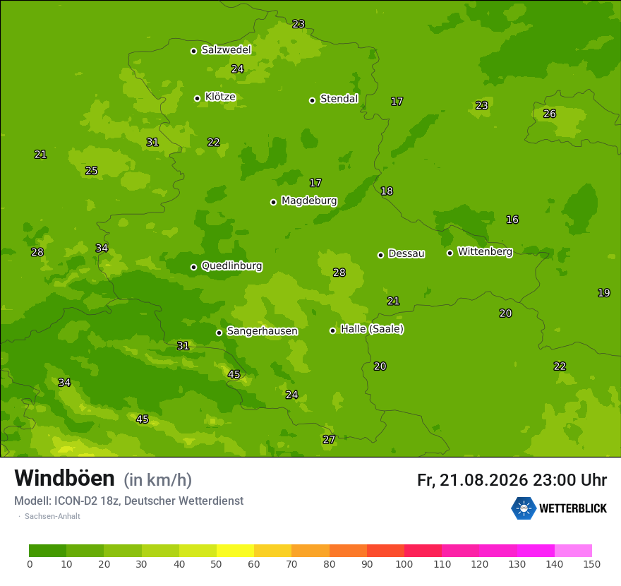 Maximale Windböen