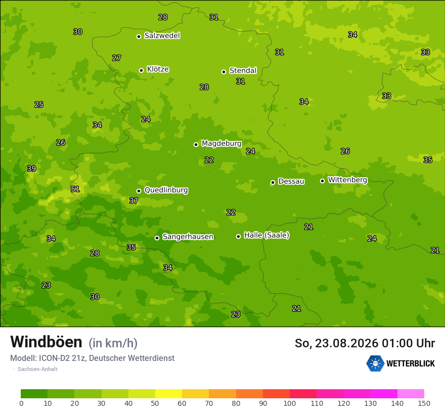 Maximale Windböen